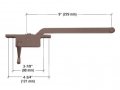 9 In Left Hand Bronze Square Style Casement Window Operator 5259lhbrz Metal Hardware