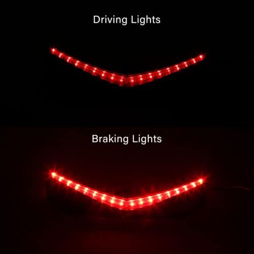 Rear Fender Tip With Led Light For Honda Goldwing Gl1800 2012 2017 And F6b 2013 2016 Clear Lens Abs Pc Material