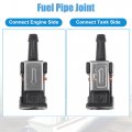 X Autohaux 3pcs Marine Boat Engine Fuel Line Connector Fittings 8mm Female Male Pipe Joint Comp Fitting For Yamaha Outboard