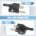 X Autohaux 3pcs Marine Boat Engine Fuel Line Connector Fittings 8mm Female Male Pipe Joint Comp Fitting For Yamaha Outboard