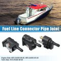 X Autohaux 3pcs Marine Boat Engine Fuel Line Connector Fittings 8mm Female Male Pipe Joint Comp Fitting For Yamaha Outboard