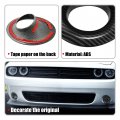 X Autohaux 2pcs Front Foglights Covers Trim For Dodge Challenger 2015-2020 Abs Fog Light Ring Cover Exterior Car Accessories