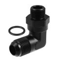 90 Degree 10an Flare To 8an Orb Port Male Fuel Pump Rail Adapter Swivel Fitting Adapters With O Ring For Car Aluminum Alloy 
