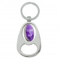 Graphics More Personalized Custom 1 Line Best Grandma Grandmother Purple Keychain Chrome Metal Spinning Oval Bottle Opener