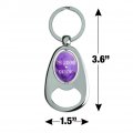 Graphics More Personalized Custom 1 Line Best Grandma Grandmother Purple Keychain Chrome Metal Spinning Oval Bottle Opener