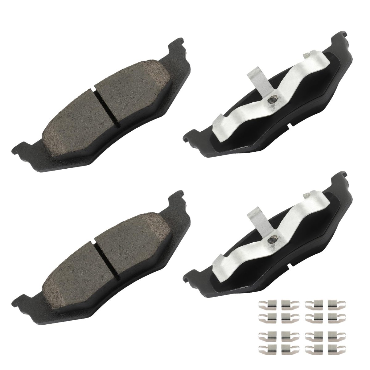 D658 Rear Ceramic Disc Brake Pad Set With Hardware For Chrysler Pt Cruiser Sebring 300m And Dodge Intrepid Neon Stratus