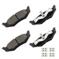 D658 Rear Ceramic Disc Brake Pad Set With Hardware For Chrysler Pt Cruiser Sebring 300m And Dodge Intrepid Neon Stratus 