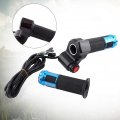 Throttle Grip Set 1 Pair 12-84v 3 Speed Bike Handlebar Left Right With Led Display Screen For Electric Motorbike Silver