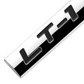 Chrome Finish Metal Emblem Lt1 Badge Black Letter