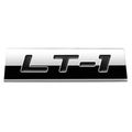 Chrome Finish Metal Emblem Lt1 Badge Black Letter