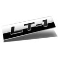 Chrome Finish Metal Emblem Lt1 Badge Black Letter