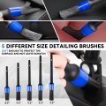 Auto Dynasty 19pcs Car Wash Cleaning Tool Kit And Detailing Brush Set With Carry Bag Universal For Interior Exterior Wheels Air