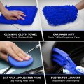 Auto Dynasty 19pcs Car Wash Cleaning Tool Kit And Detailing Brush Set With Carry Bag Universal For Interior Exterior Wheels Air