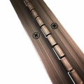 1-1 2 X 48 Continuous Piano Hinge Heavy Duty 060 Leaf Thickness Antique Bronze Matching Screws Included 