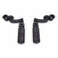 Xkh Group Motorcycle Black Peg Mounting Kit Skull Zombie Foot For Bike Equipped With 1-1 4 Inch 1 25 Front Engine Guard Frame