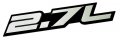 Erpart 2 7l Liter Embossed Silver On Black Highly Polished Real Aluminum Auto Emblem Badge Nameplate Compatible With Chevrolet