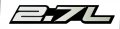 Erpart 2 7l Liter Embossed Silver On Black Highly Polished Real Aluminum Auto Emblem Badge Nameplate Compatible With Chevrolet