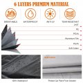 Waterproof Car Cover For 2011 2026 Hyundai Veloster 6 Layers All Weather Protection With Cotton Liner Zipper Door And Windproof