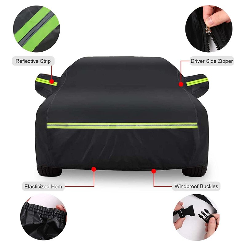 Waterproof Car Cover For 2011 2026 Hyundai Veloster 6 Layers All Weather Protection With Cotton Liner Zipper Door And Windproof