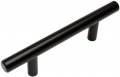 Cosmas 25 Pack 305-030fb Flat Black Cabinet Hardware Euro Style Bar Handle Pull 3 Inch 76mm Hole Centers 5-3 8 Overall Length 
