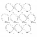 Uxcell 10pcs Double Wire Hose Clamp 103-110mm Adjustable Stainless Steel Clips With M8 Bolt For Dust Collection Pump Pipe