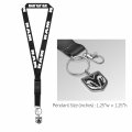 Ipick Image For Ram Logo Full-color Die-cut Metal Key Chain With Printed Black Lanyard Strap