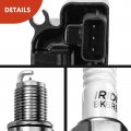 A-premium 3x Ignition Coil Pack And 6x Iridium Spark Plugs Compatible With Kia Sorento 2003 2004 2005 2006 V6 3 5l Replace
