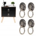 4pcs Door Knocker Antique Zinc Alloy Drawer Closet Cabinet Handles Hardware Fittingantique Copper For Family Qinggu-large Size
