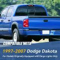 Auto Dynasty Led Rear High Mount 3rd Third Tail Brake Stop Light Cargo Lamp Compatible With Dodge Dakota 97-07 Black Housing