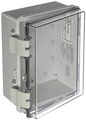 Bud Industries Nbf-32412 Plastic Outdoor Nema Economy Box With Clear Door 7-55 64 Length X 5-57 Width 3-59 Height Light Gray 
