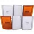 Euro Corner Lights For Chevy C1500 C2500 C3500 Blazer 1988 1993 6 Piece Set With 4 Clear And 2 Amber Housings Dot Certified 