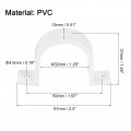 Uxcell Pvc Pipe Straps 100pcs 32mm 1-1 4 Conduit Clamp Clip Two Hole Plastic For Pipes Cables