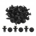 Uxcell Black Plastic Push-in Bumper Fender Door Rivets Fastener Clips 7mm Hole 20pcs