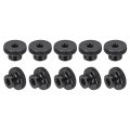 Knurled Thumb Nuts 20pcs M6 X 20 12mm Carbon Steel Nut Adjusting Round Knobs Fasteners For 3d Printer Parts Black 