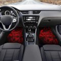 Jojoart 4 Piece Set Abstract Blood Splatters Car Floor Mat Anti-skid Red Halloween Horror Automotive Carpet Foot Pads All