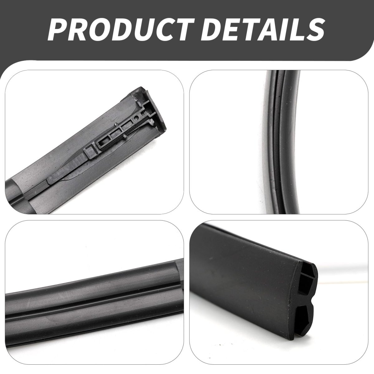 Hoypeyfiy 75555-48061 Roof Drip Side Finish Trim Molding Left And Right Replacement For Toyota Highlander Hybrid 2008-2013