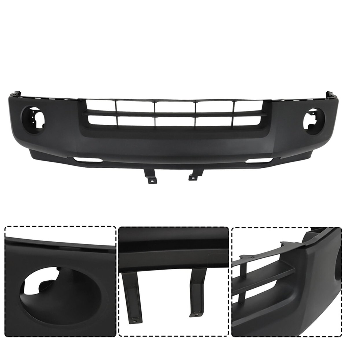 Textured Front Lower Bumper Cover Replacement For Expedition Xlt 2007 To 2014 7l1z17d957aa Fo1000631 Black Plastic