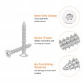 Uxcell 50pcs Flat Head Torx Screws M5 X 40mm 304 Stainless Steel Countersunk Self Tapping Anti-theft Wood Tamper Resistant Fit