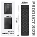2pcs Car Seat Belt Cover Pads Soft Leather Breathable Seatbelt Cushion With Plaid Design Universal Interior Accessories For