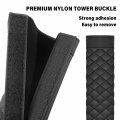 2pcs Car Seat Belt Cover Pads Soft Leather Breathable Seatbelt Cushion With Plaid Design Universal Interior Accessories For