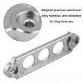 Kimiss Battery Tie Down Mount Bracket Aluminum Car Hold Lock Anodized For Honda Civic Crx 1988-2000 Silver