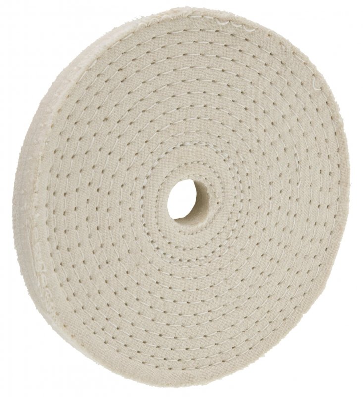 Woodstock D2500 Buffing Wheel Spiral Sewn 4-inch By 40 Ply 1 2-inch Hole