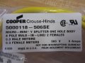 Crouse Hinds 5000118-506se Y Splitter Cable Assembly 5000118506se Pack Of 2