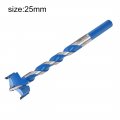 Uxcell Forstner Wood Boring Drill Bit 25mm Dia Hole Saw Carbide Alloy Steel Tip Hex Shank Cutting For Hinge Plywood Tool Blue