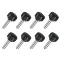 8pcs M6 X 20mm Knurled Clamping Knob 304 Stainless Steel Thumb Screw Round Hand Threaded Bolt Stud 18mm Dia For Machinery 