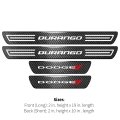 Dodge Durango X-large Black Real Carbon Fiber 4 Pcs Universal Door Sill Step Protector Guard Decal Plates