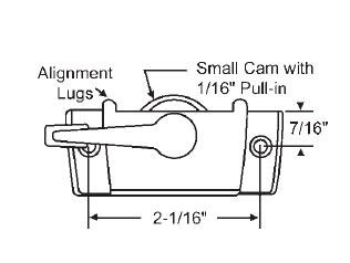 Stb Cam Lock With Lugs Small Keeper Not Included Bronze 7 16 Backset 2-1 Screw Holes