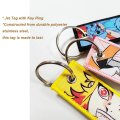 Gearcatweel 1 Pack Anime Keychain Tag Jet Chain Cartoon Embroidered With Key Ring Edc For Motorcycles Scooters Atv Car And