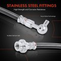 A-premium Front Passenger Brake Hydraulic Hose Compatible With Nissan Models Rogue 2008-2014 Select 2014-2015 Replace