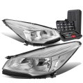 Auto Dynasty Oe Style Chrome Housing Clear Corner Headlight Lamps Tool Kit For Ford Escape 13-16 
